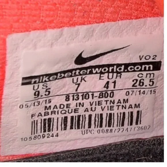 Nike Women’s Training Sneakers Coral Pink Black Athletic Shoes Size 9.5 - Picture 5 of 5